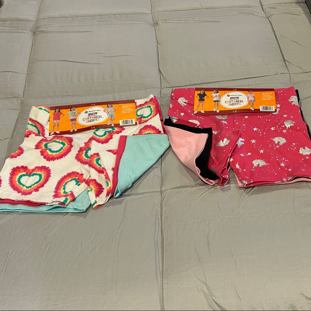 Colorful Heart and Unicorn Cartwell Shorts Set